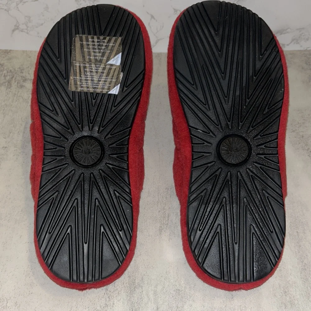 MENS UGG Fluff You Red Slippers - Picture 9 of 10